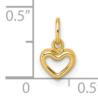 14K Polished Heart Pendant-YC1626