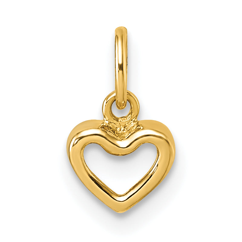 14K Polished Heart Pendant-YC1626