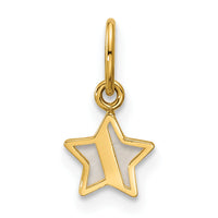 14K Polished Mother of Pearl Star Pendant-YC1629