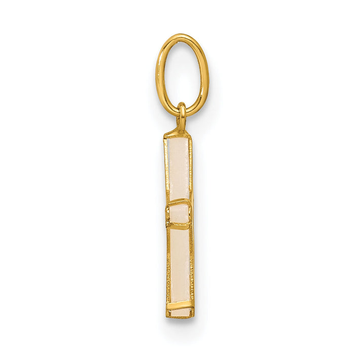 14K Polished Mother of Pearl Star Pendant-YC1630