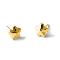 14K Polished Flower Post Earrings-YC1638