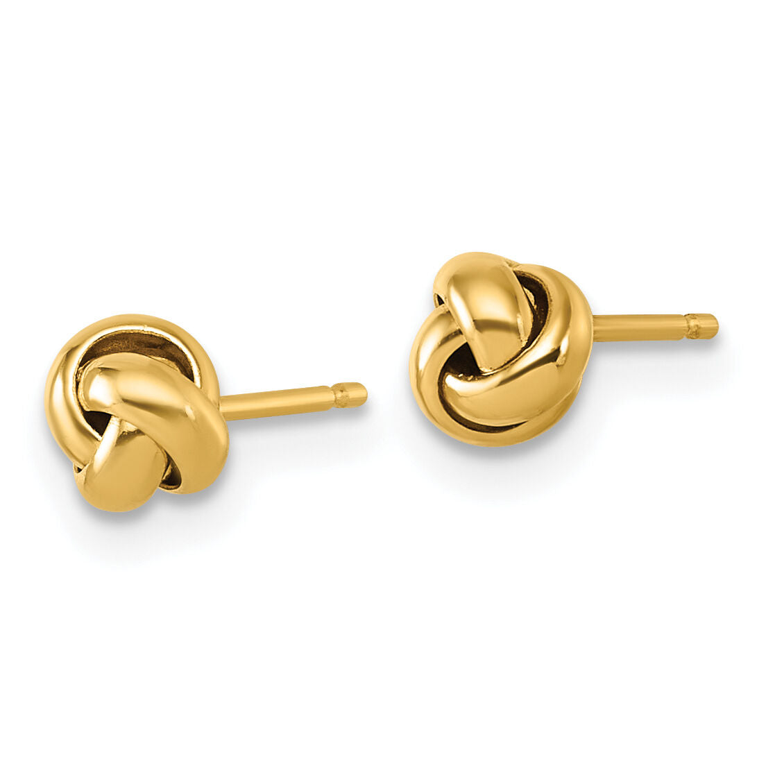 14K Polished Love Knot Post Earrings-YC1641