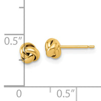 14K Polished Love Knot Post Earrings-YC1641