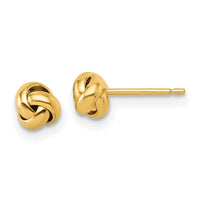 14K Polished Love Knot Post Earrings-YC1641