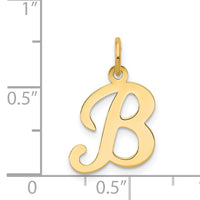 14KY Script Letter B Initial Charm-YC248B