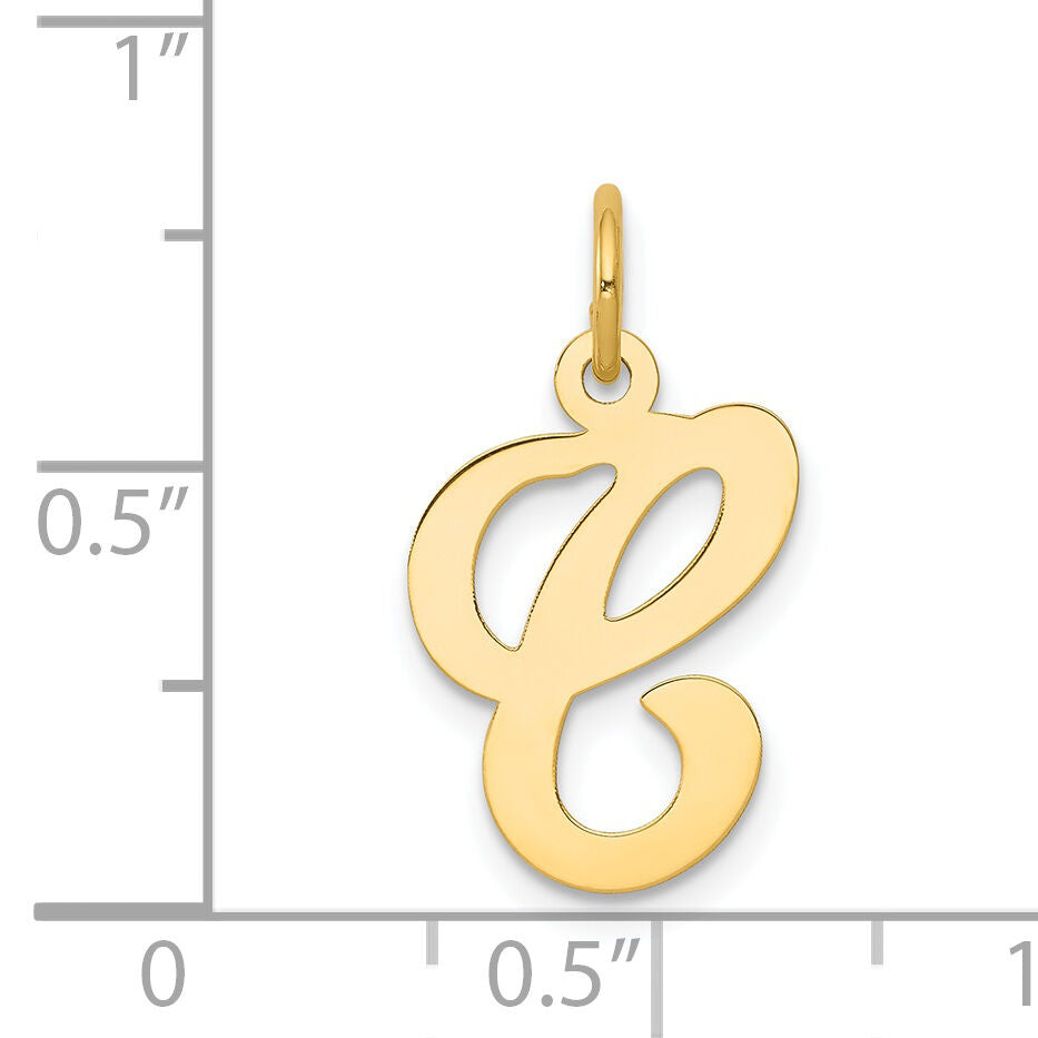 14KY Script Letter C Initial Charm-YC248C