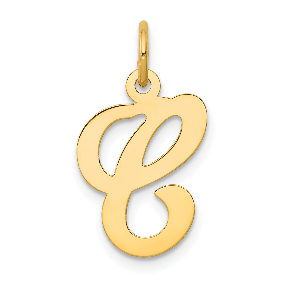 14KY Script Letter C Initial Charm-YC248C