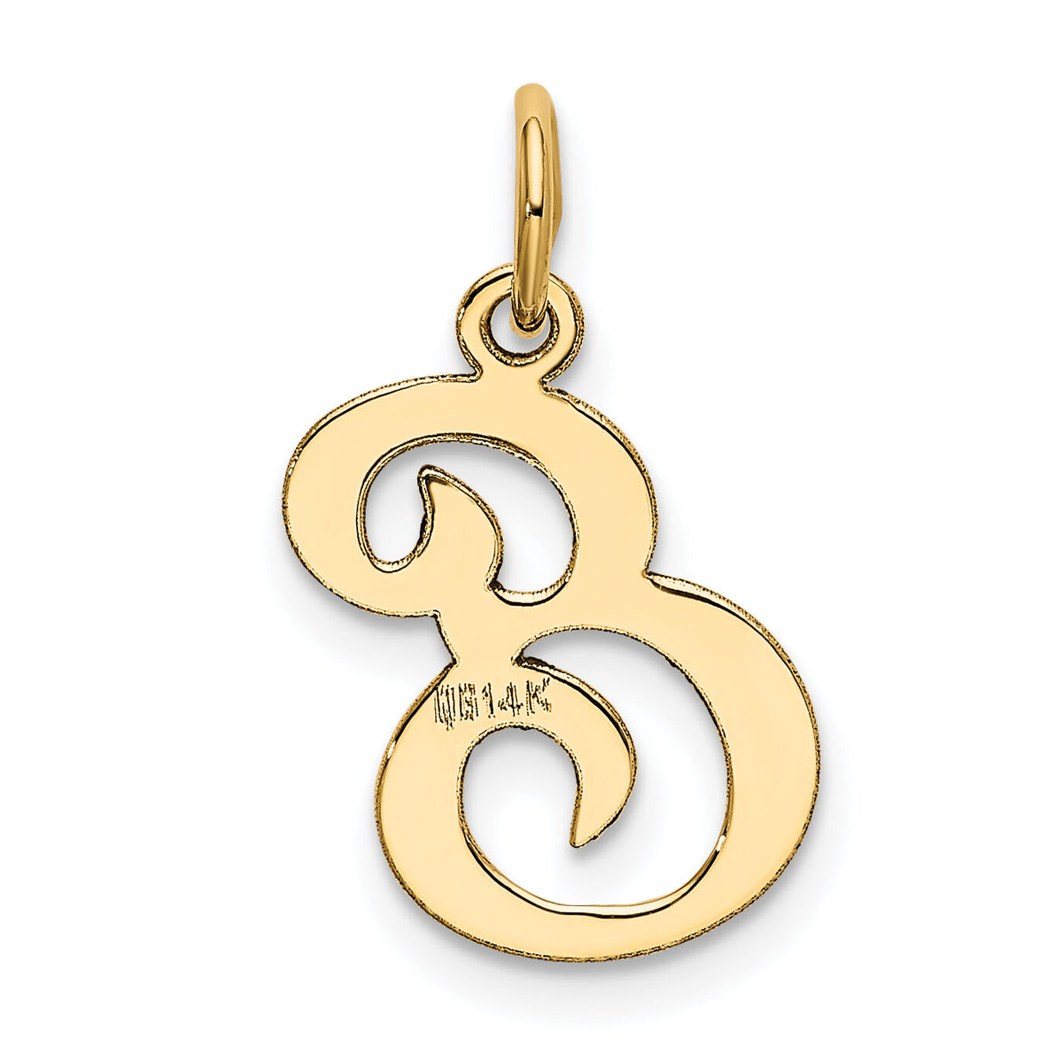 14KY Script Letter E Initial Charm-YC248E