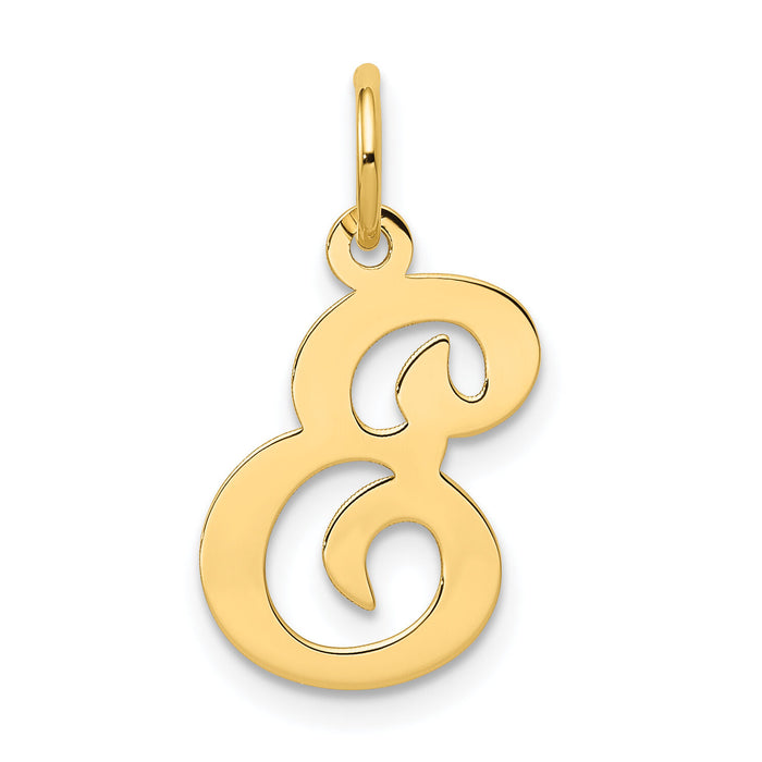 14KY Script Letter E Initial Charm-YC248E