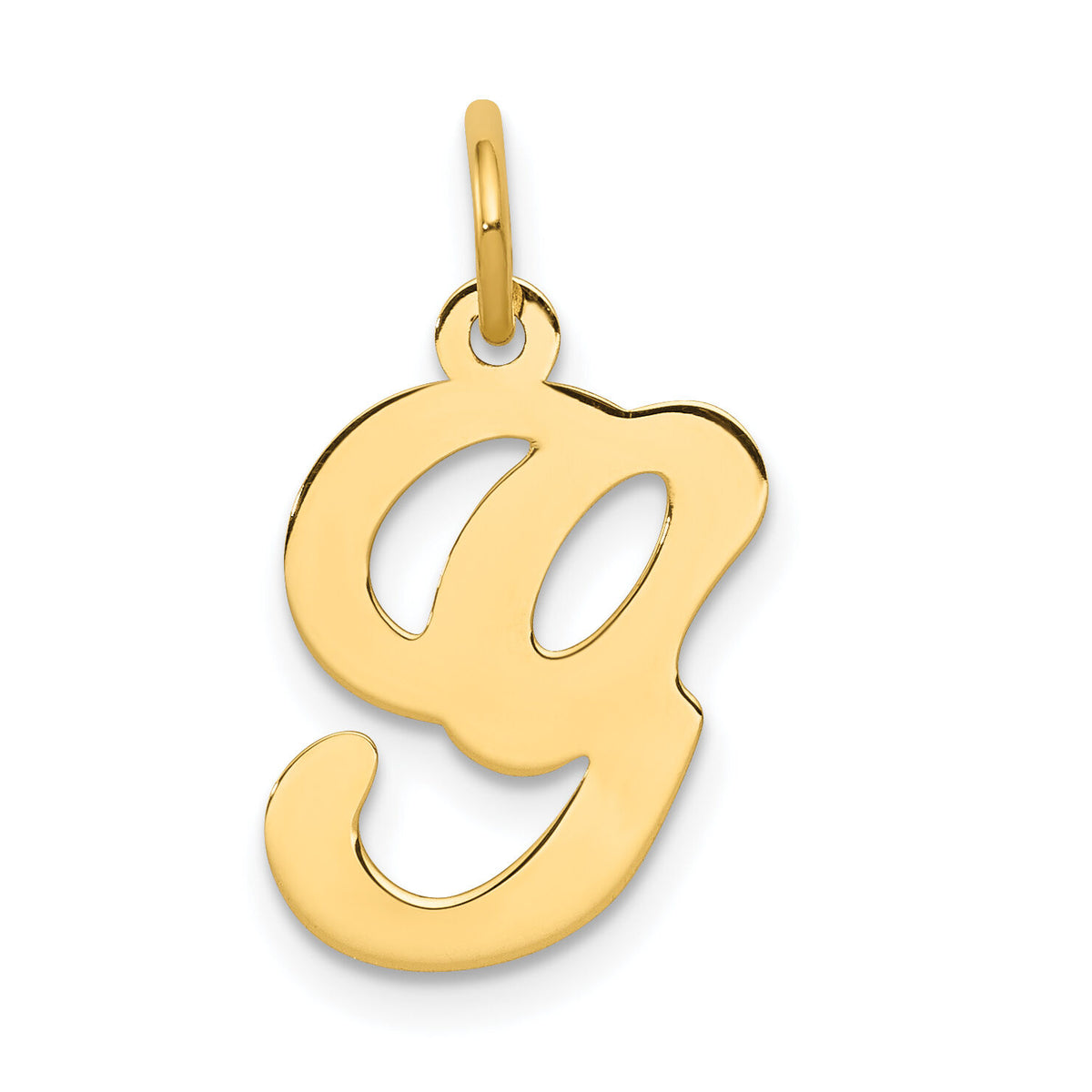 14KY Script Letter G Initial Charm-YC248G