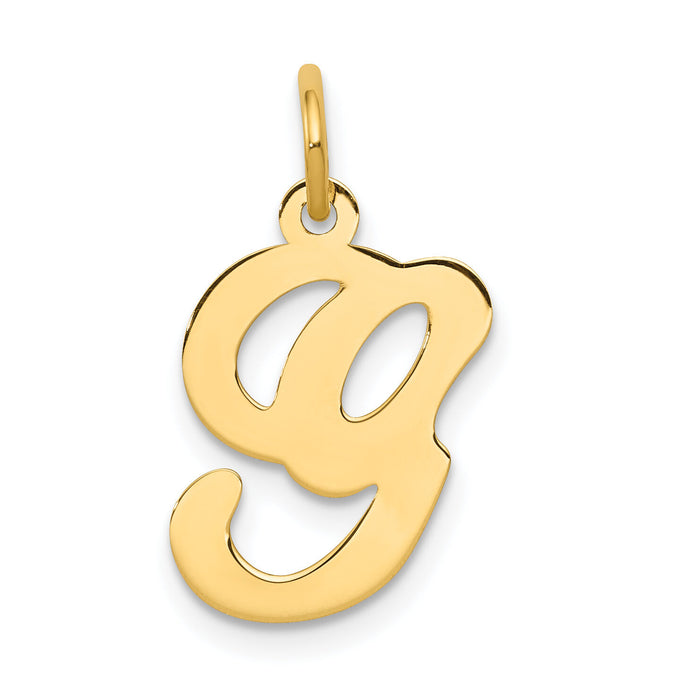 14KY Script Letter G Initial Charm-YC248G