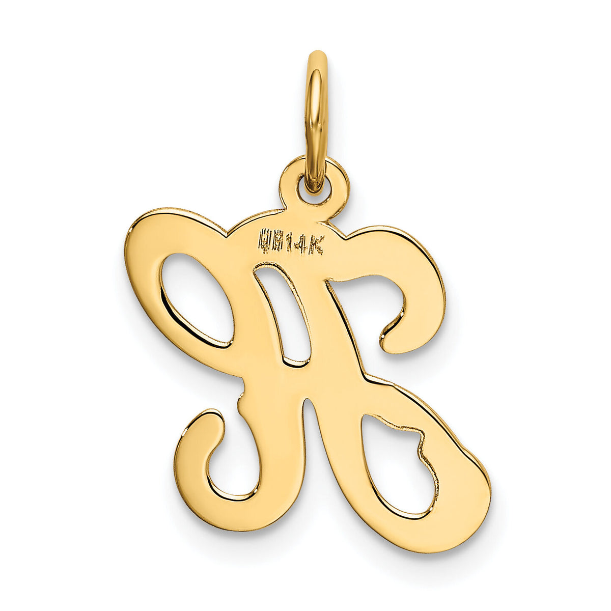 14KY Script Letter H Initial Charm-YC248H