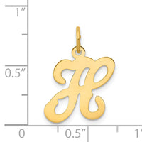 14KY Script Letter H Initial Charm-YC248H