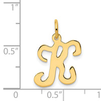 14KY Script Letter K Initial Charm-YC248K