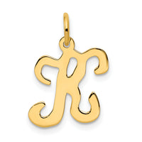 14KY Script Letter K Initial Charm-YC248K