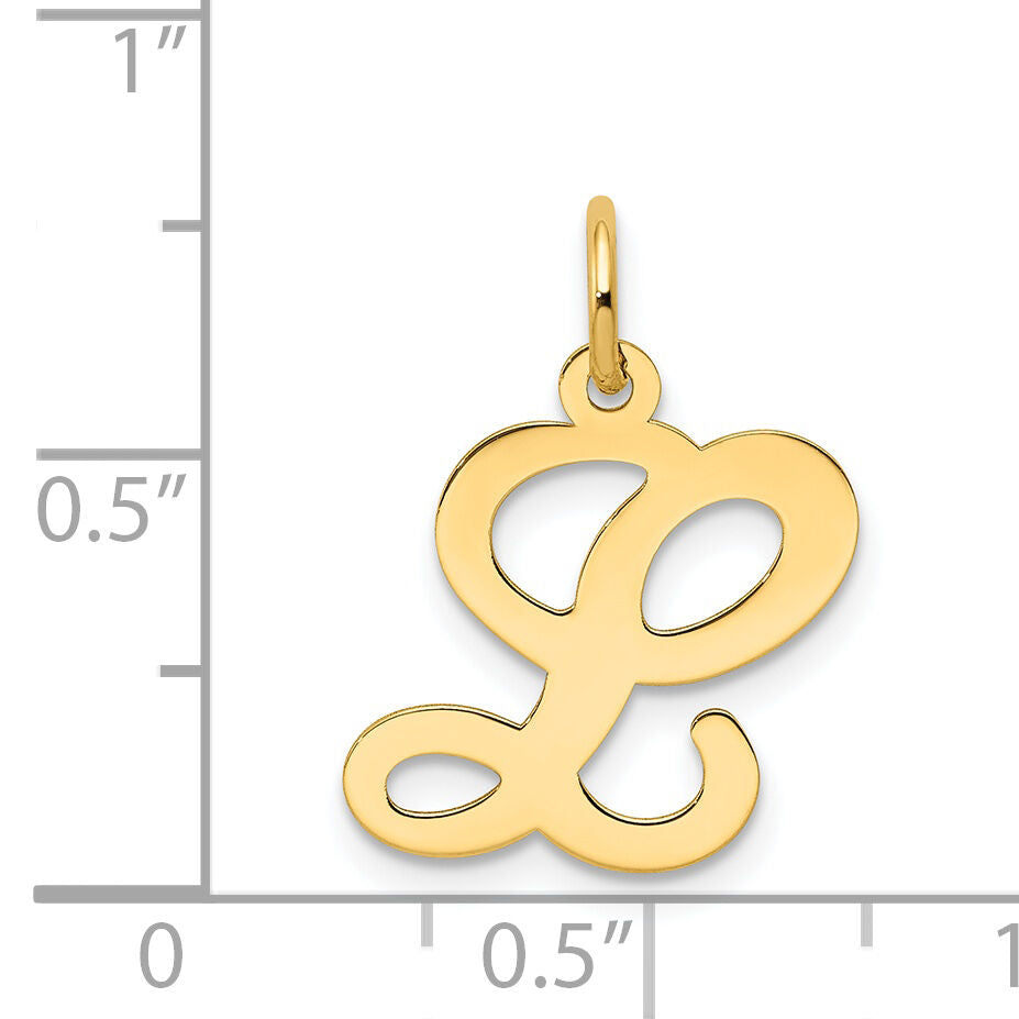14KY Script Letter L Initial Charm-YC248L