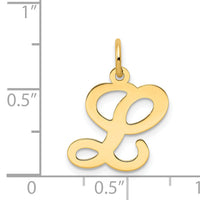 14KY Script Letter L Initial Charm-YC248L