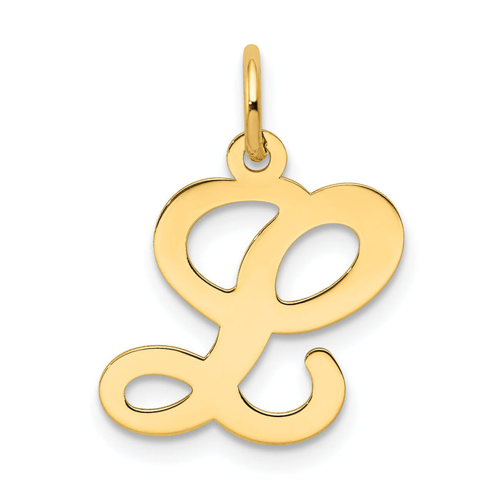 14KY Script Letter L Initial Charm-YC248L