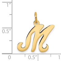 14KY Script Letter M Initial Charm-YC248M