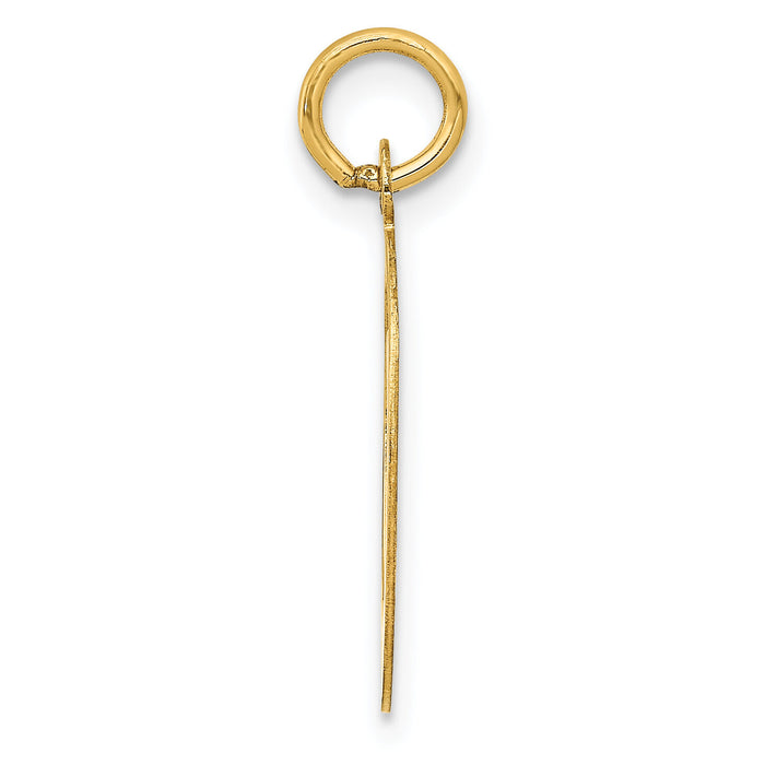 14KY Script Letter O Initial Charm-YC248O