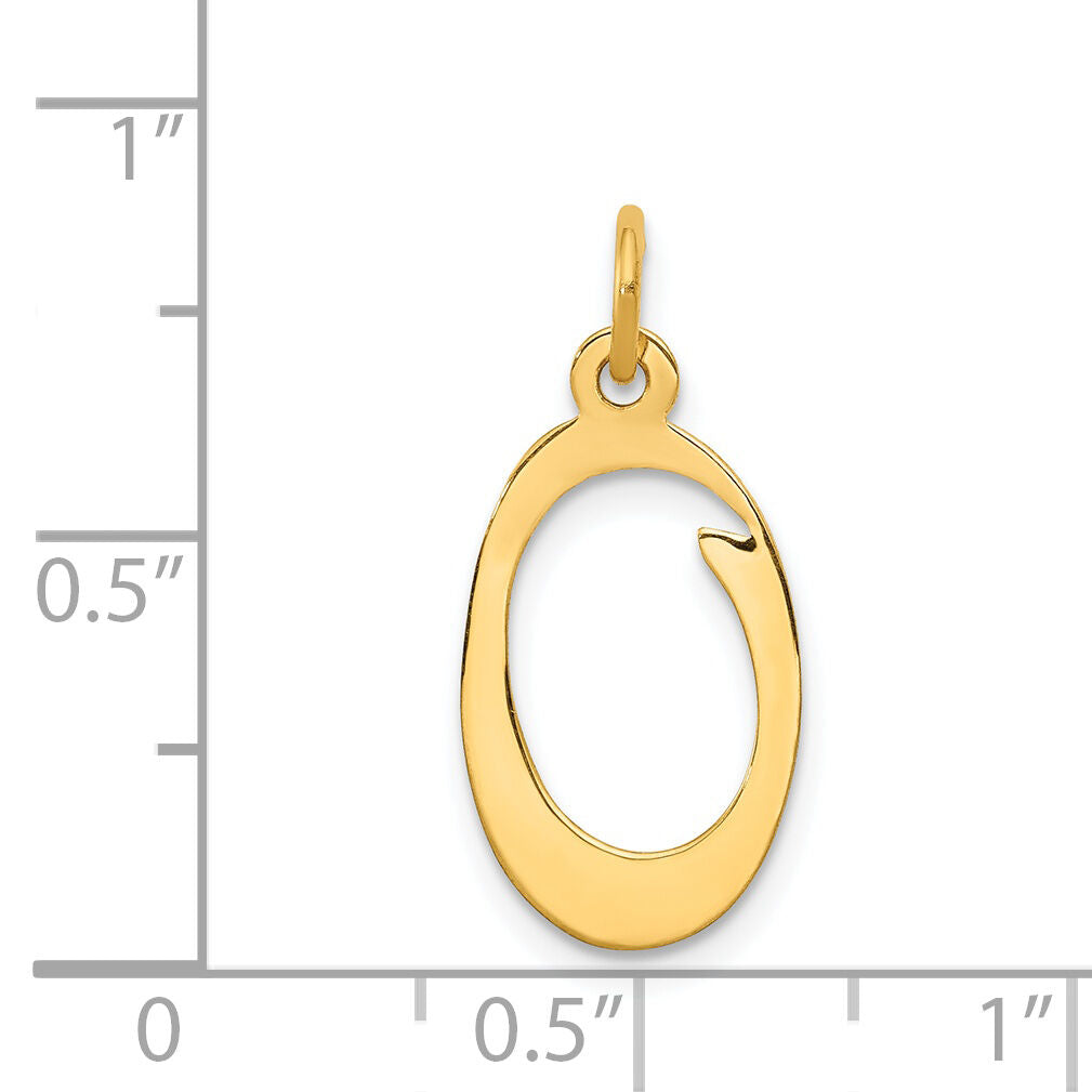 14KY Script Letter O Initial Charm-YC248O