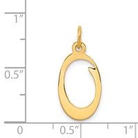 14KY Script Letter O Initial Charm-YC248O