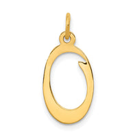14KY Script Letter O Initial Charm-YC248O