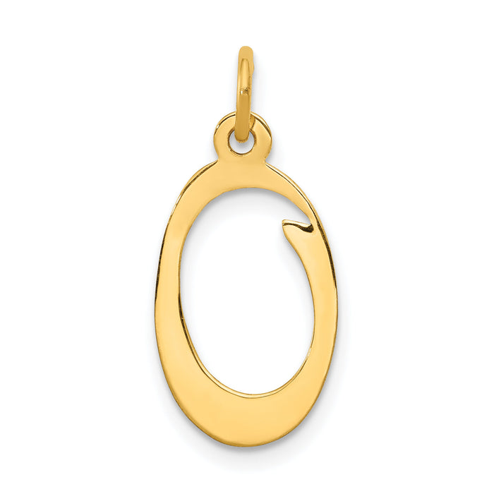 14KY Script Letter O Initial Charm-YC248O