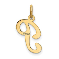 14KY Script Letter P Initial Charm-YC248P