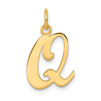 14KY Script Letter Q Initial Charm-YC248Q