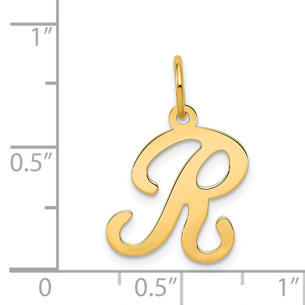 14KY Script Letter R Initial Charm-YC248R