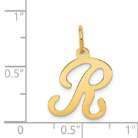 14KY Script Letter R Initial Charm-YC248R