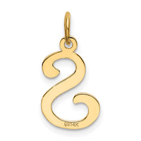 14KY Script Letter S Initial Charm-YC248S