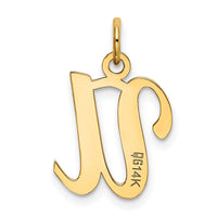 14KY Script Letter U Initial Charm-YC248U