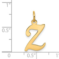 14KY Script Letter Z Initial Charm-YC248Z