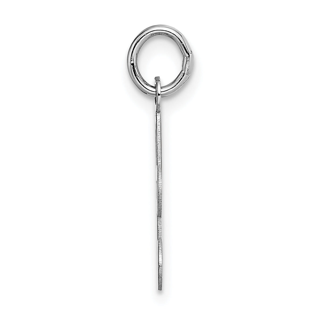 14KW White Gold Script Letter A Initial Charm-YC249A