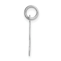 14KW White Gold Script Letter B Initial Charm-YC249B