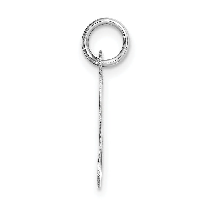 14KW White Gold Script Letter B Initial Charm-YC249B