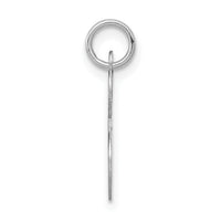 14KW White Gold Script Letter E Initial Charm-YC249E
