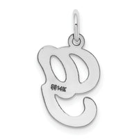 14KW White Gold Script Letter G Initial Charm-YC249G