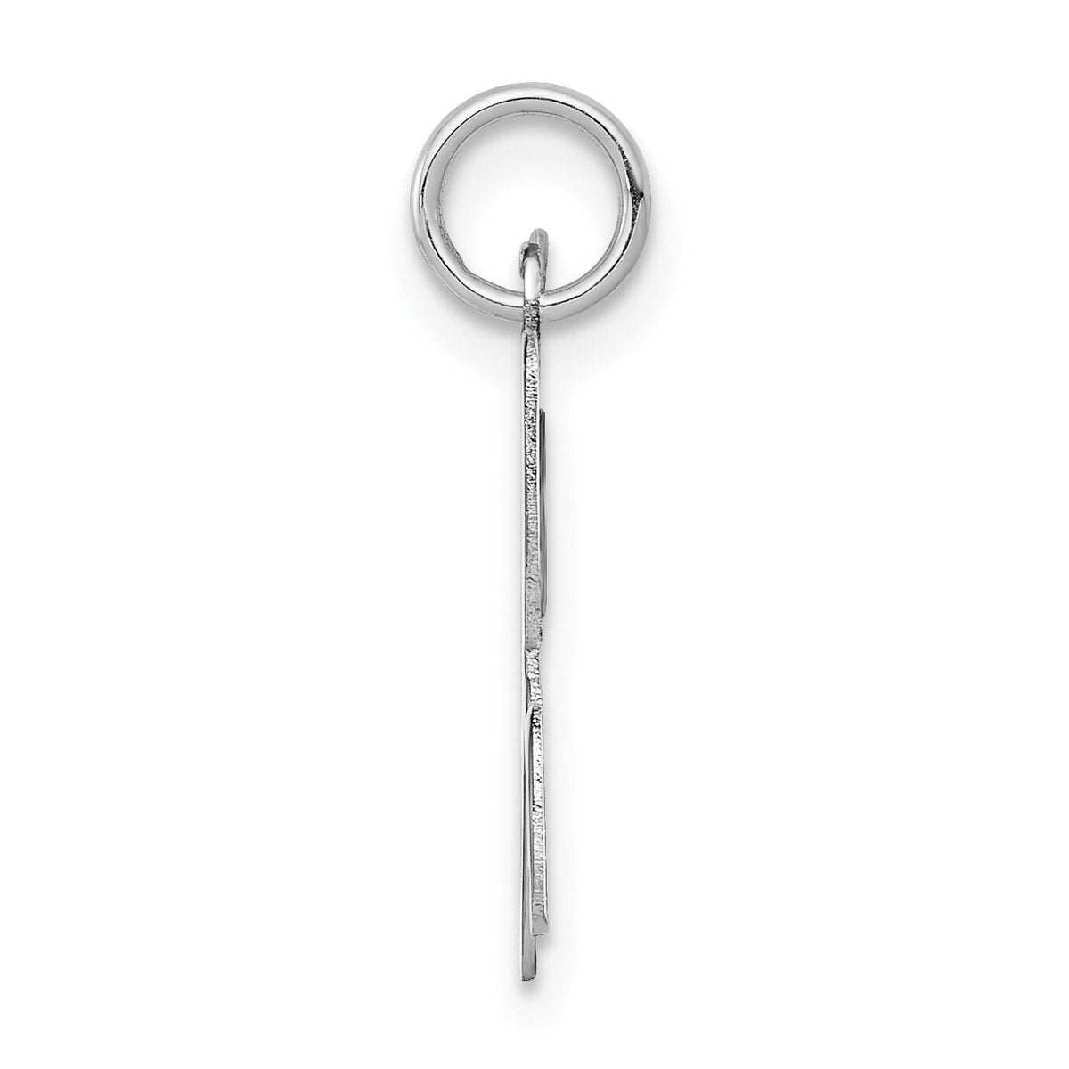 14KW White Gold Script Letter H Initial Charm-YC249H
