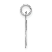 14KW White Gold Script Letter H Initial Charm-YC249H