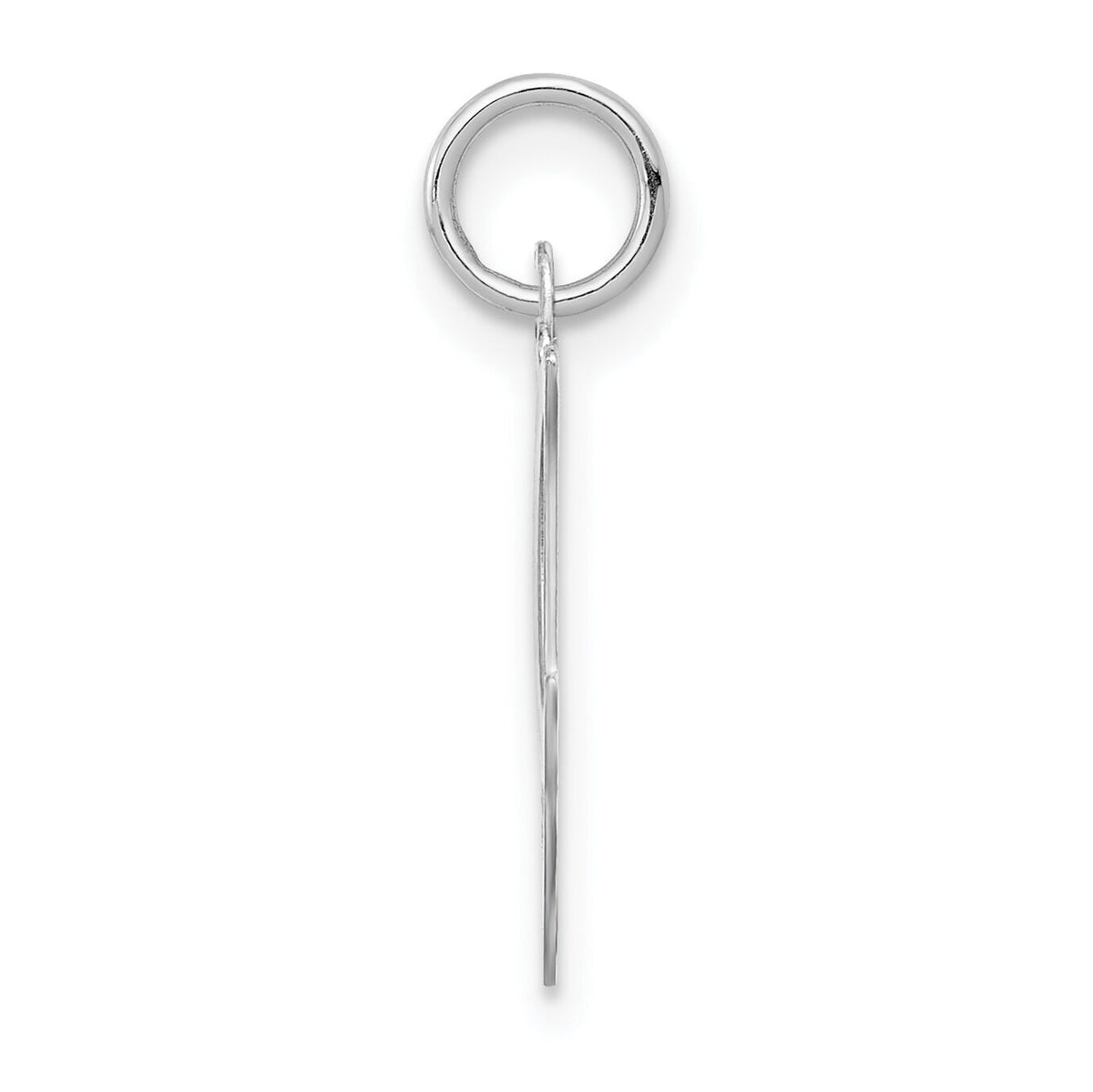 14KW White Gold Script Letter I Initial Charm-YC249I