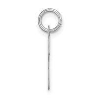 14KW White Gold Script Letter K Initial Charm-YC249K