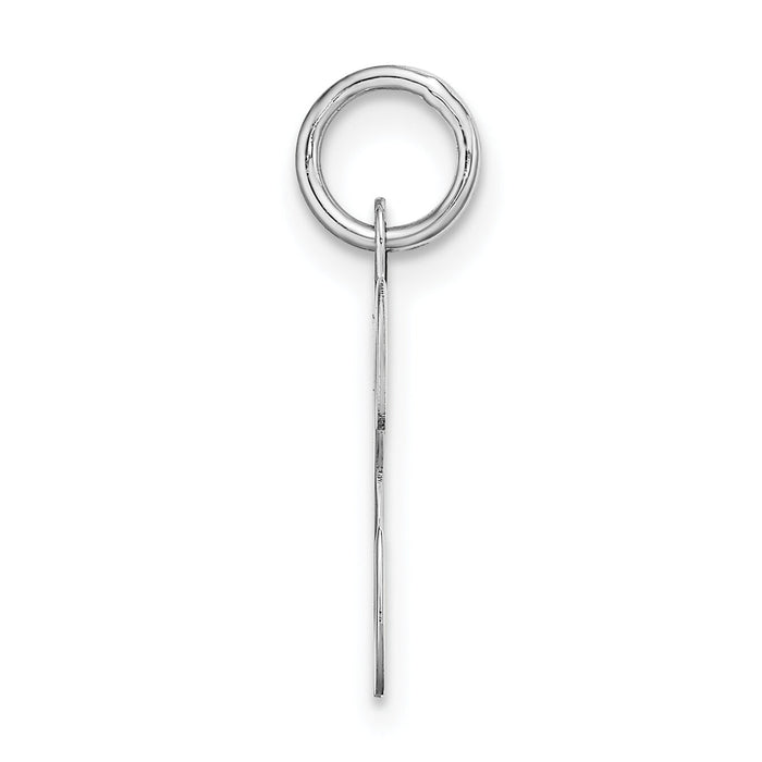 14KW White Gold Script Letter K Initial Charm-YC249K