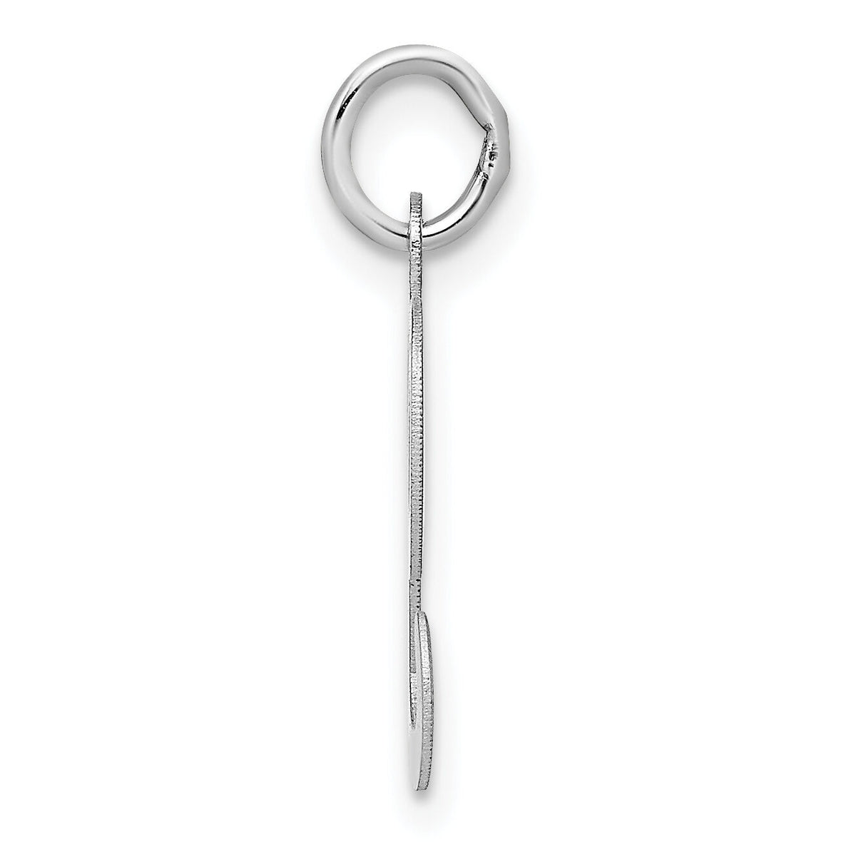 14KW White Gold Script Letter L Initial Charm-YC249L