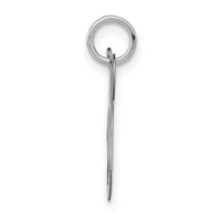 14KW White Gold Script Letter N Initial Charm-YC249N