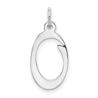 14KW White Gold Script Letter O Initial Charm-YC249O