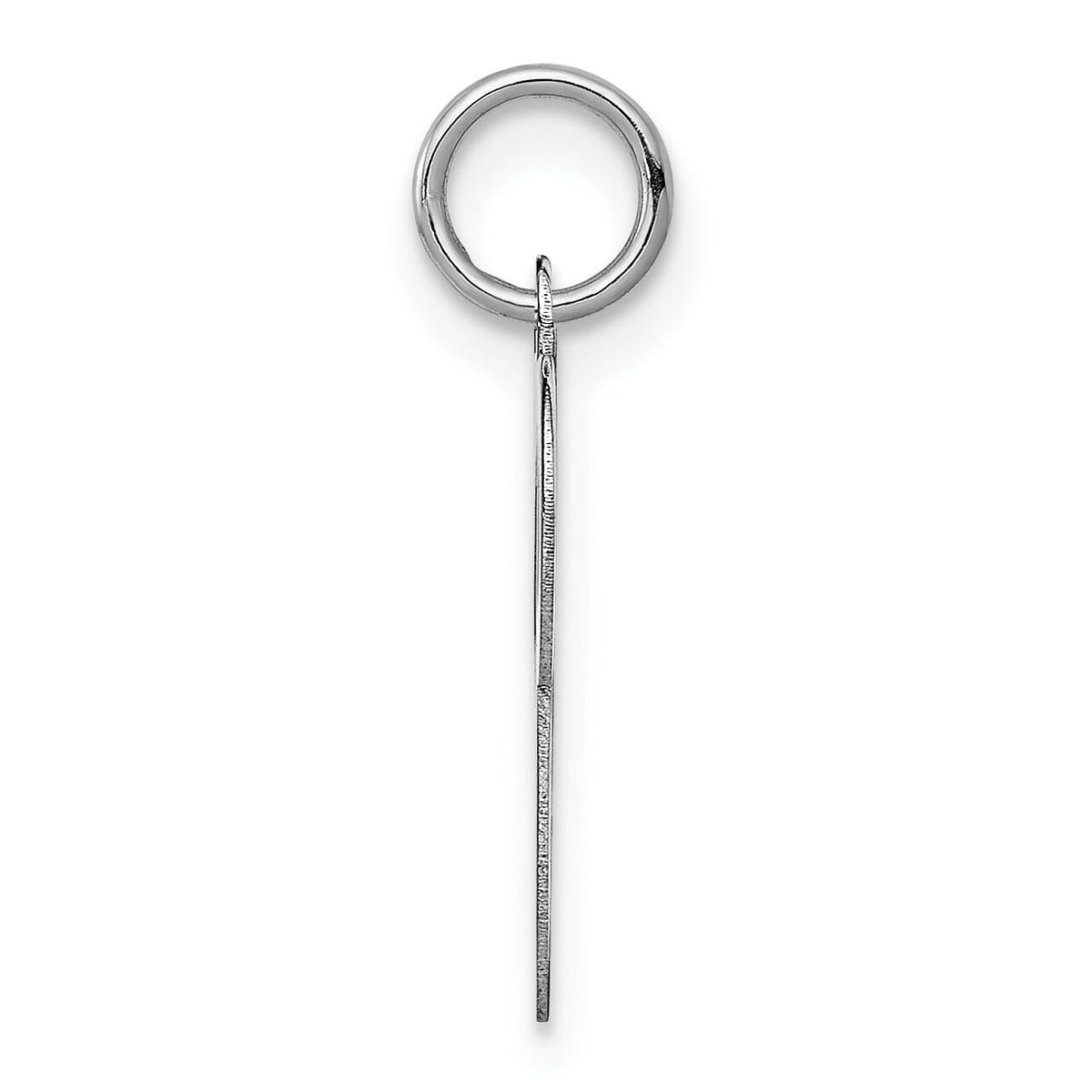 14KW White Gold Script Letter P Initial Charm-YC249P
