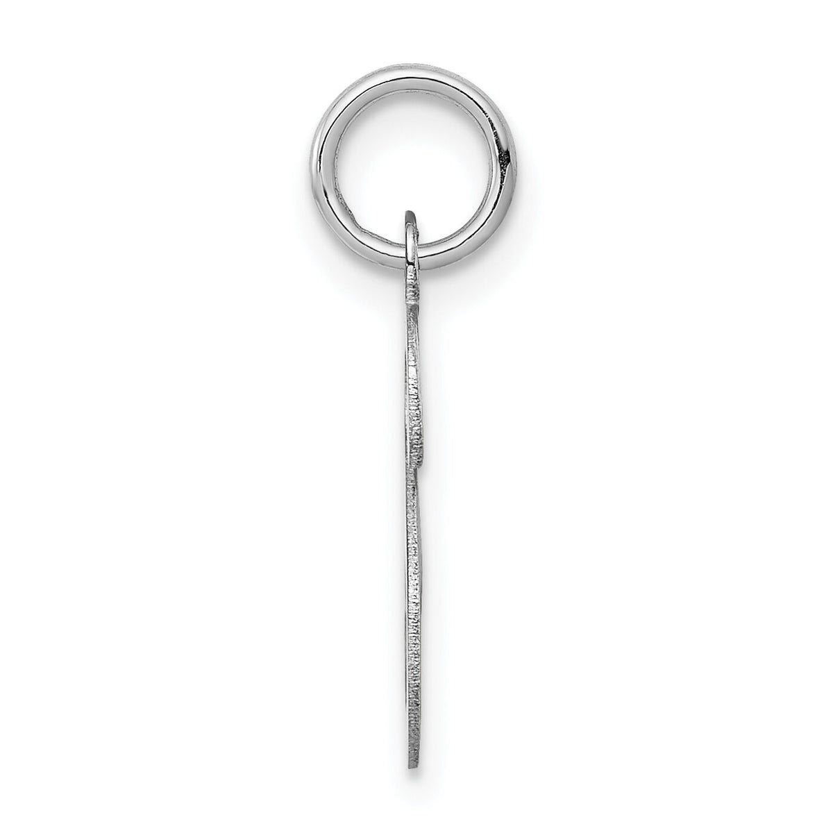 14KW White Gold Script Letter S Initial Charm-YC249S